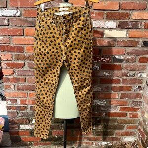 Madewell Leopard 10” high-rise Skinny Jeans size 28